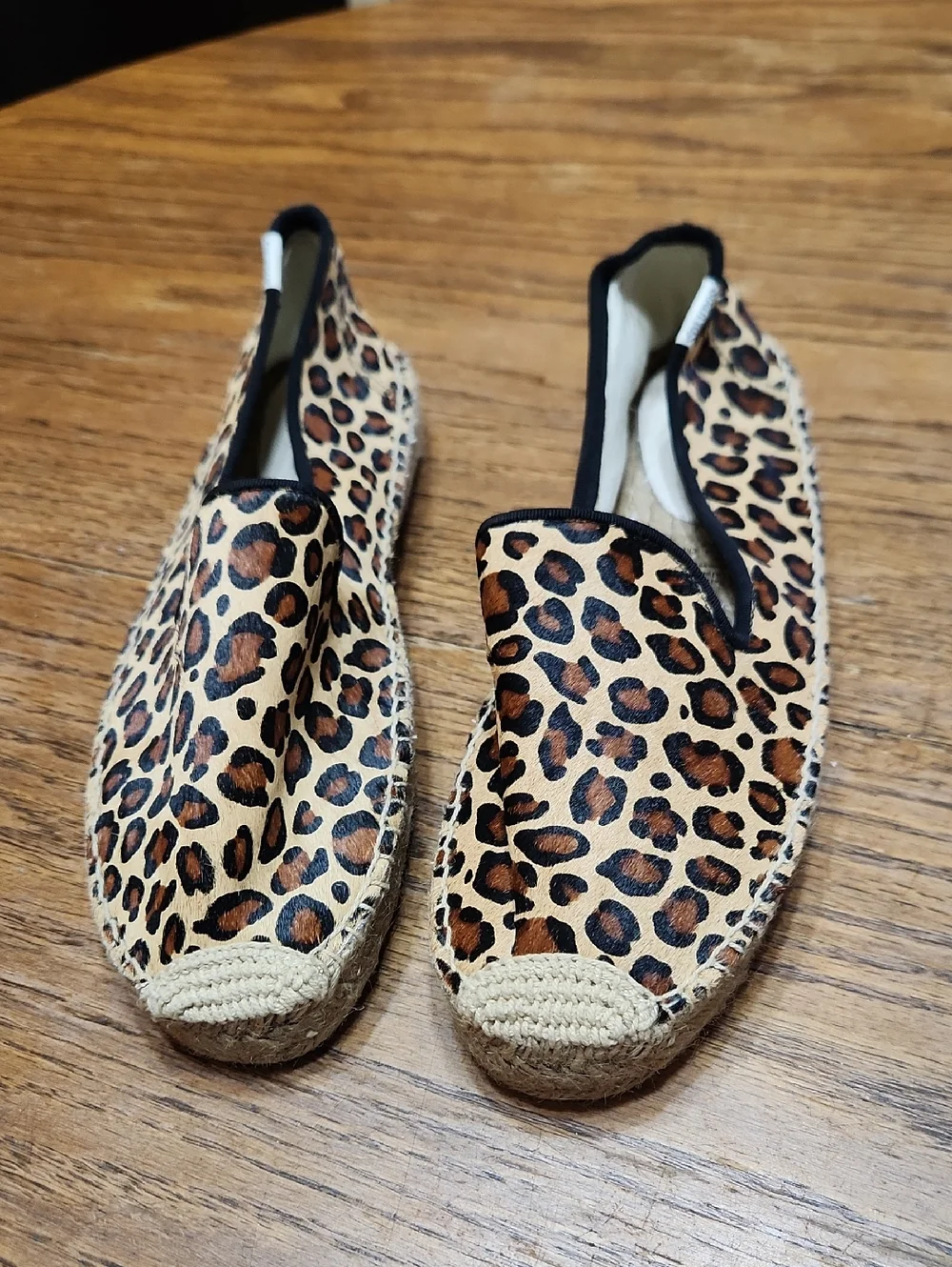 Soludos Espadrilles Calf Hair Cheetah/leopard Print Size 9